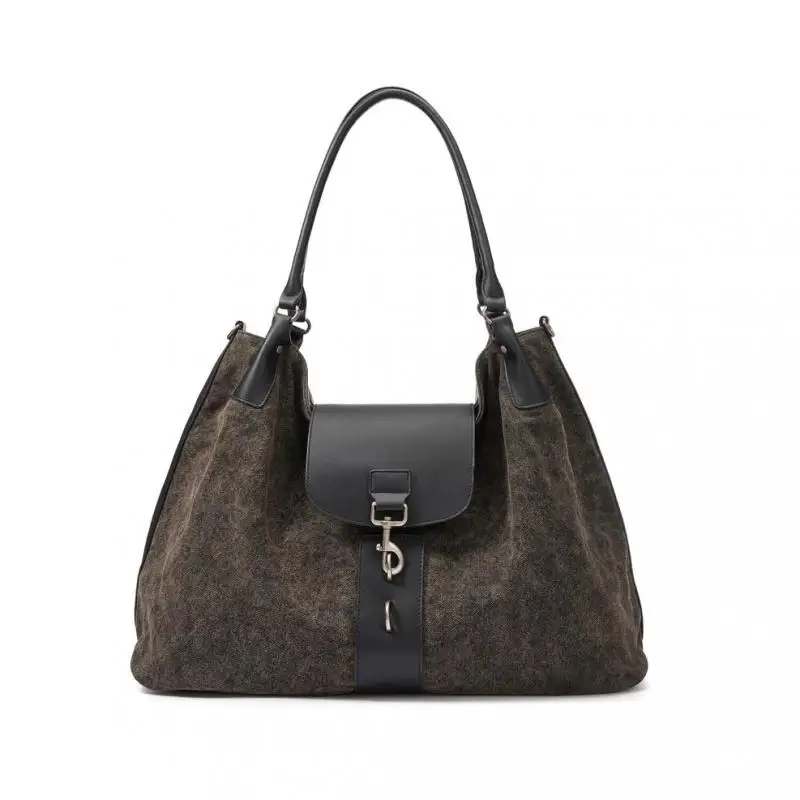 

Американская ретро большая вместительная винтажная холщовая сумка-тоут для женщин, новинка 2026, многофункциональная дорожная сумка через плечо, модная