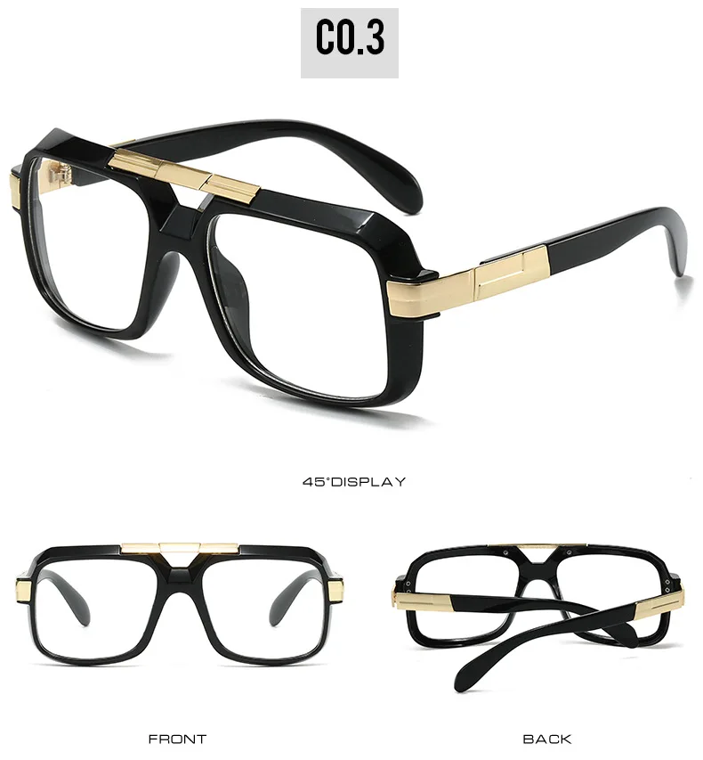 Retro Sonnenbrille Männer Quadratischen Stil Doppel Strahl Pilot UV400 Sonnenbrille Mode – Detail 8