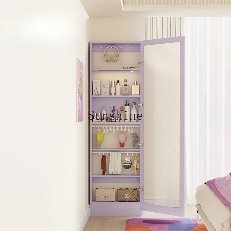 Bedroom Wardrobe Combination Taro Purple Makeup Full Body Mirror Jewelry Cabinet