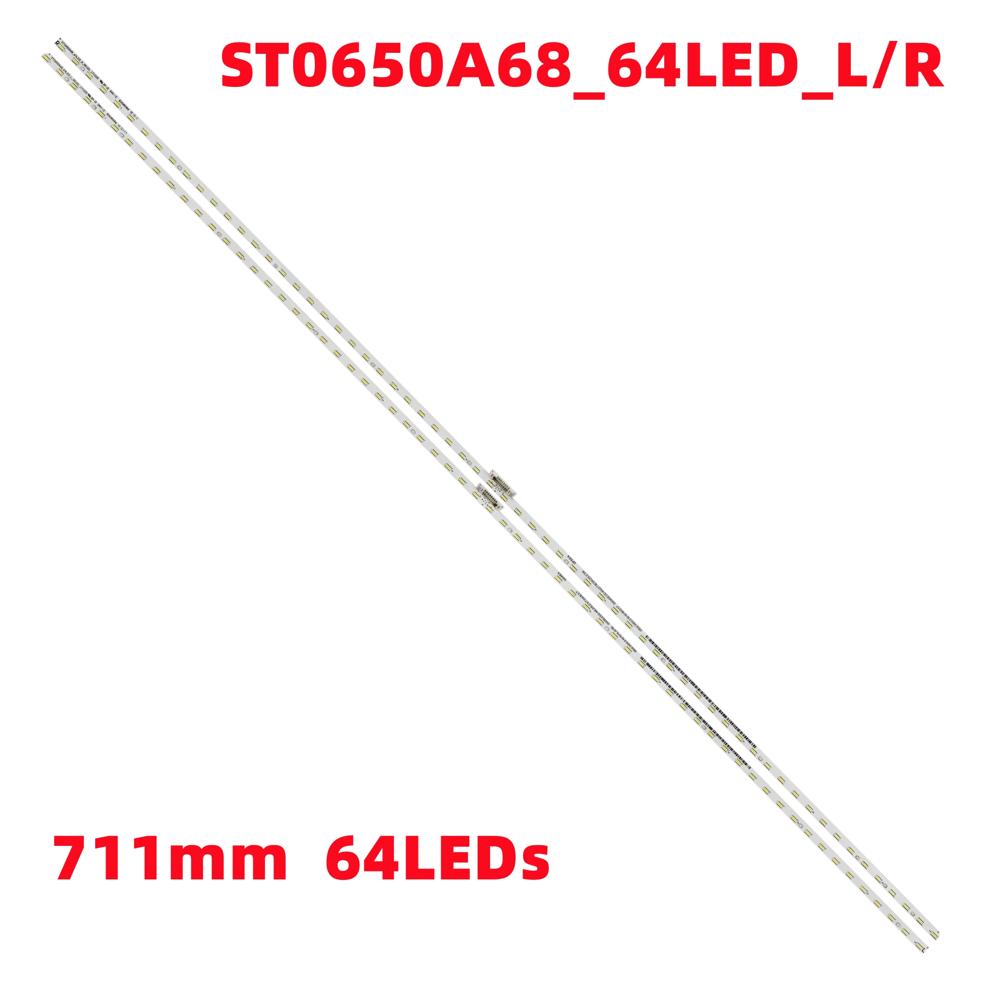 2Pcs/Set LED Backlight TV Strip ST0650A68_64LED_L/R 734.03507.0001 KD-65X8500F KD-65X8566F KD-65X8588G KD-65V8G KD-65XE8588