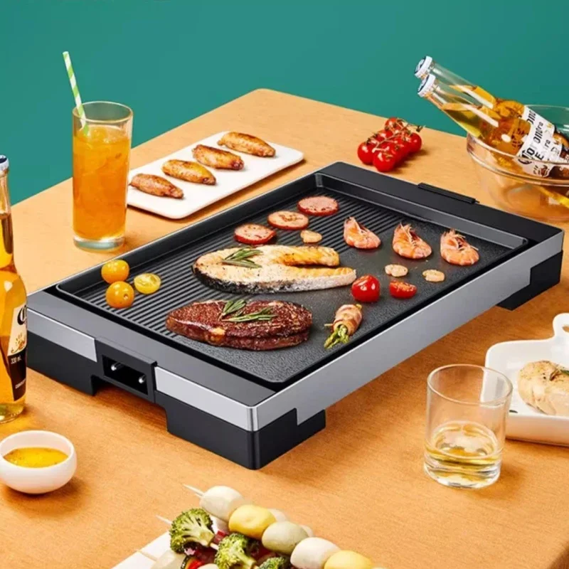 Grill Pan Electric Grill Pan Electric Oven Household Indoor Multi-functional Non-stick Skewer Machine Fried Meat Smokeless