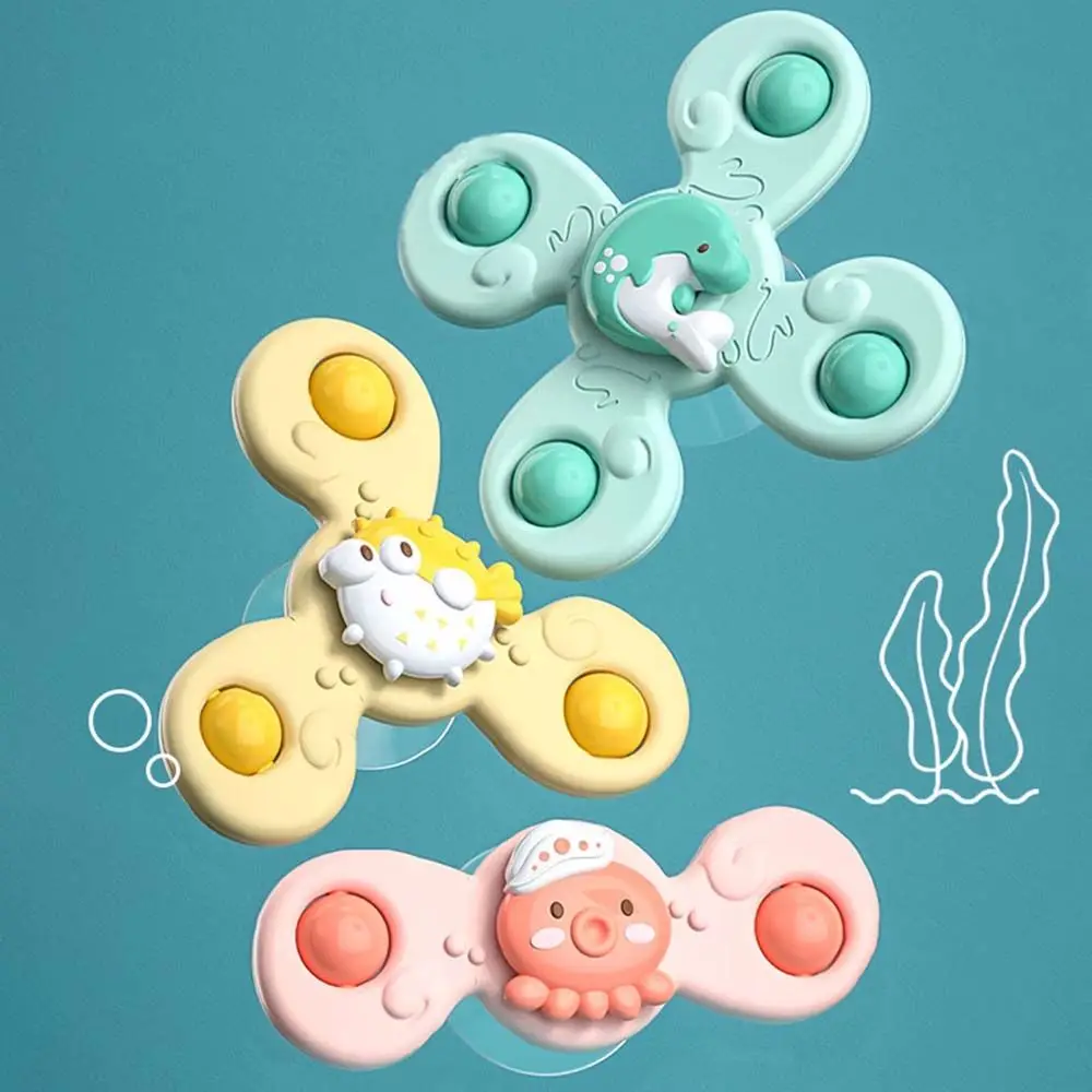 Months Toddler Gifts Baby Shower Toy Spinning Top Children Gyroscope Spin Sucker Baby Fidget Toys Fidget Spinner Bathtub Toys