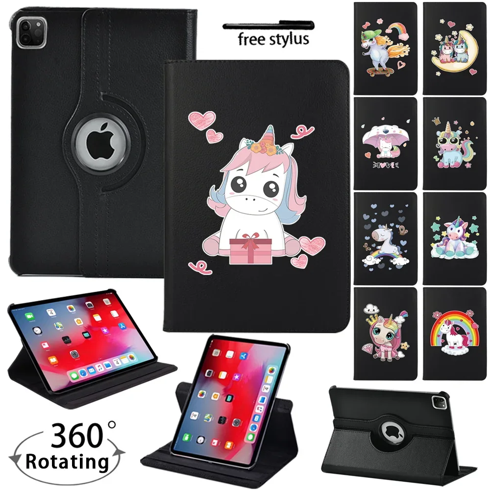 

For Apple IPad Air 1/2 9.7"/Air 3 10.5"/Air 4/5 10.9"Tablet Case 360 Degree Rotating Print Series Pattern with Wake-up Function