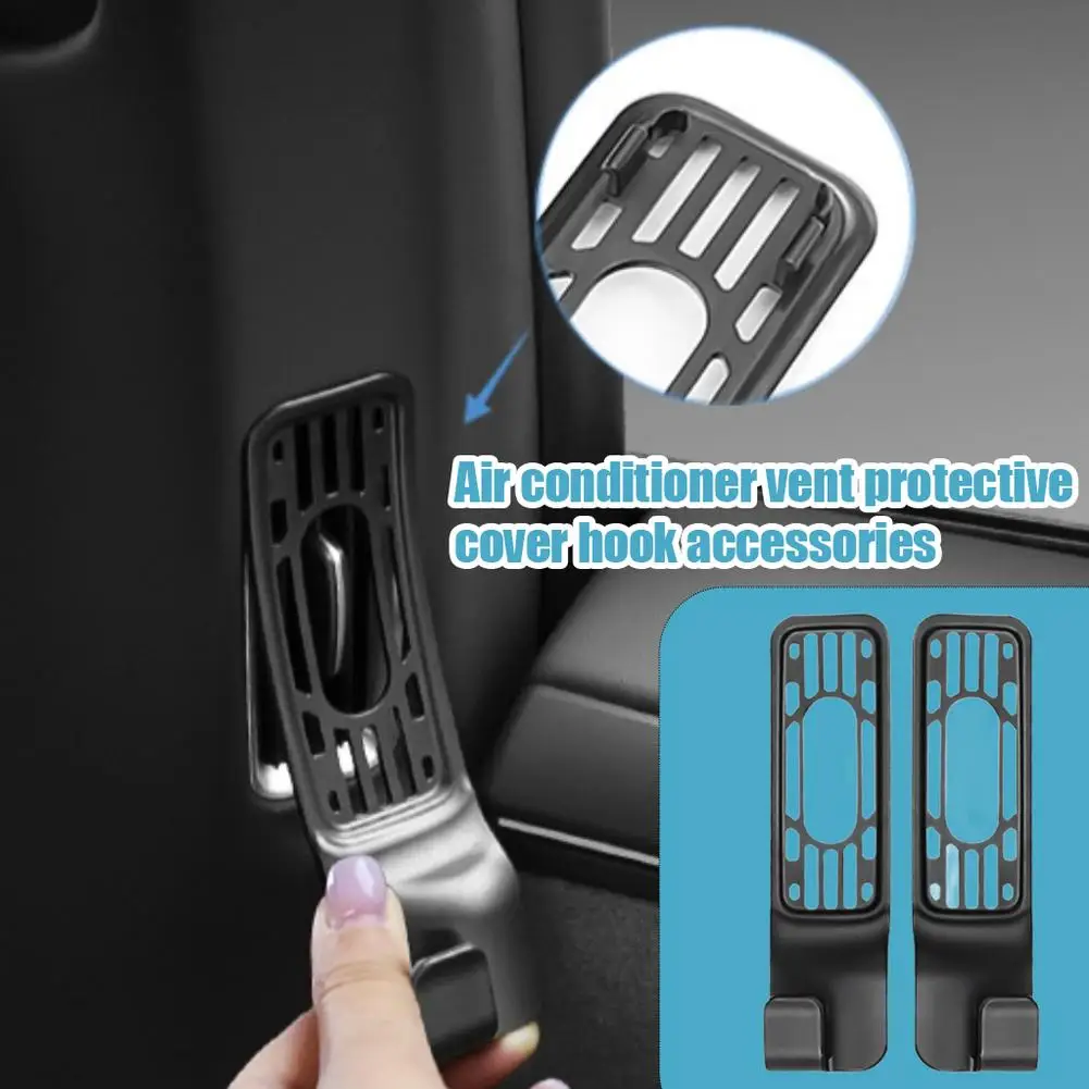 For Tesla Model YL Air Conditioning Vent Protection Cover B-pillar Rear Seat Hook Accessories