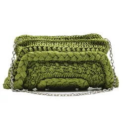 Sac de Plage en Paille Tissée Douce, Fait à la Main, Décontracté, pour Femme, Style Bohème, Nouvelle Collection Été 2024