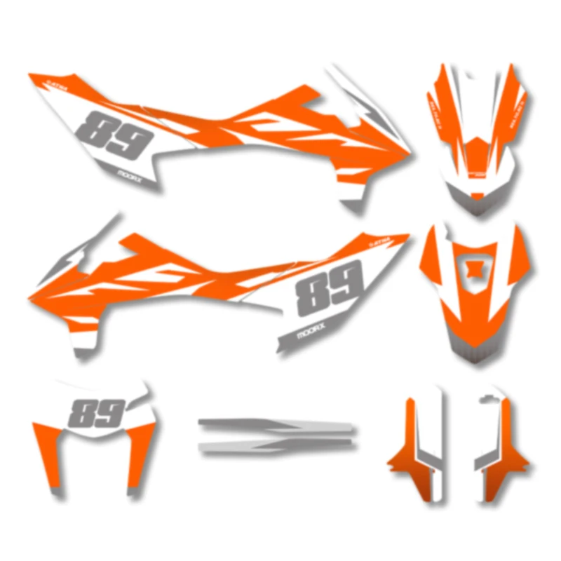 

DSMTECH Custom Motorcycle Graphics For KTM 2019 2021 2022 SMC-R 690 19-21 SMC-R Enduro Decal Stickers Kits 001