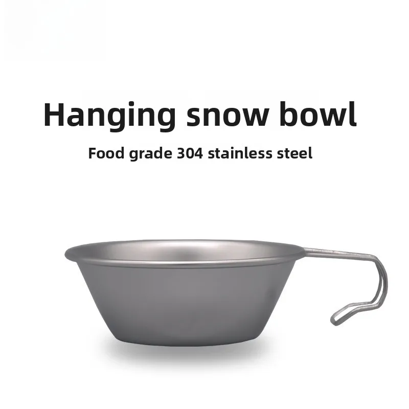 

Outdoor Snow Bowl Folding Tableware Rice 304 Stainless Steel Cooking Picnic Bowl