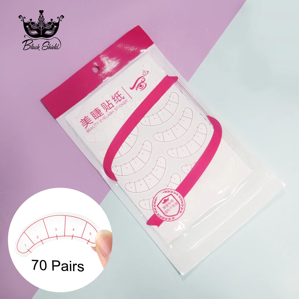 

70 pairs False eyelash Eye Sticker Eyelashes Extension Grafted Eyelash Eye Pads Paper Patches Wraps Practice Patches MakeUp Tool