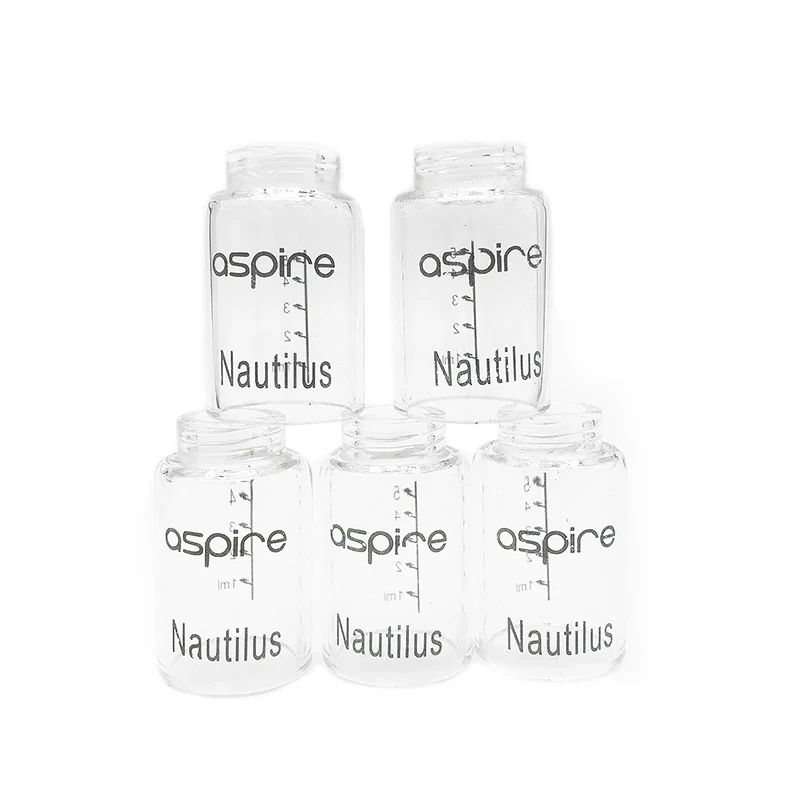 Replacement Glass for Aspire Nautilus 5ml Nautilus mini 2ml Glass Tank Cover and Nautilus mini Silicon O-Ring Sealing Set 5PCS