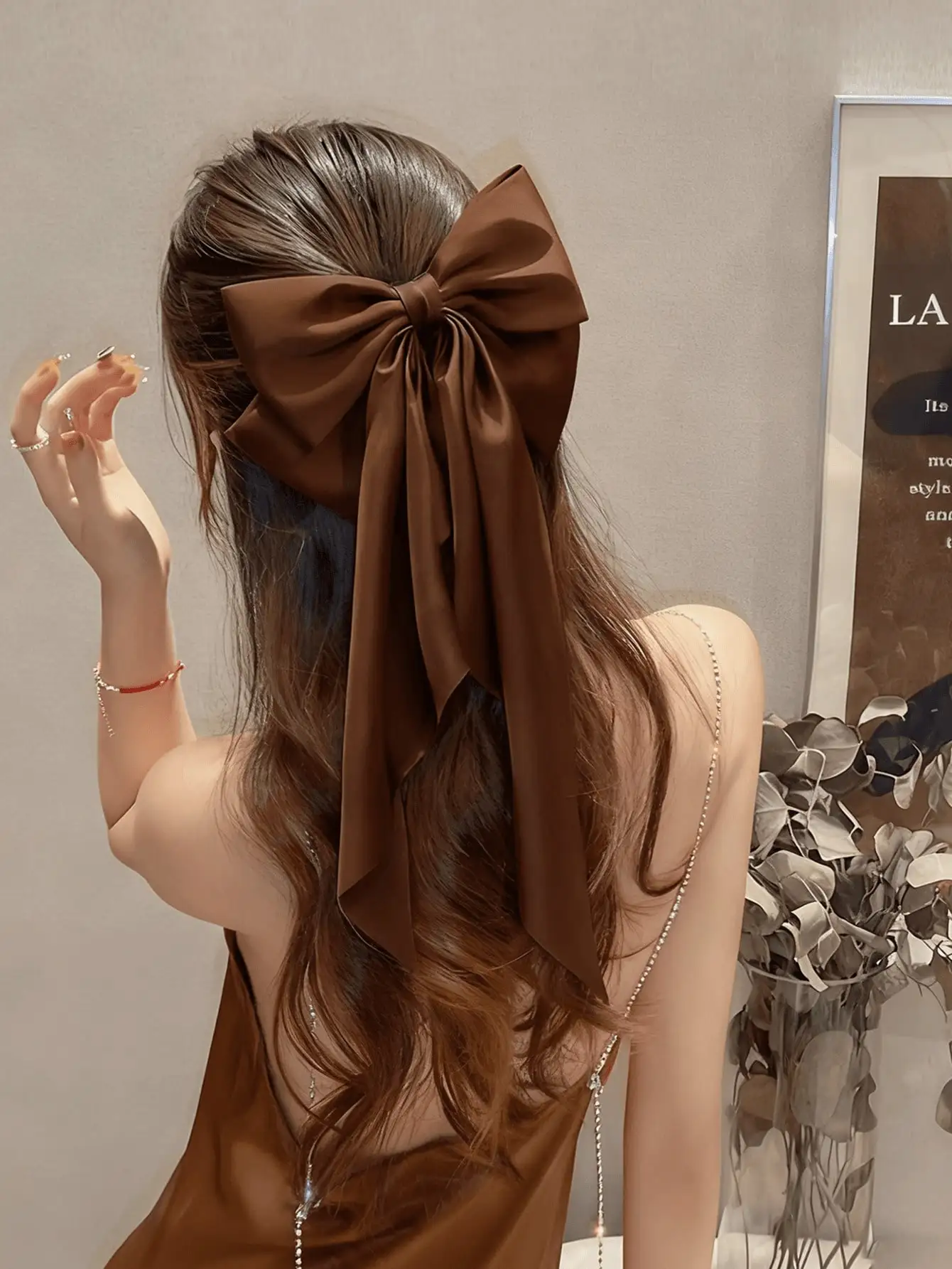 

1pc Red Bow, Women's Big Bow Hair Clip, Ponytail Large Hair Clip Accessory, Elegant Hair Accessory For Daily And Campus Life, Valentine's Day Hair Accessory, Hair Accessories For Women, Head Accessories, Hairpin