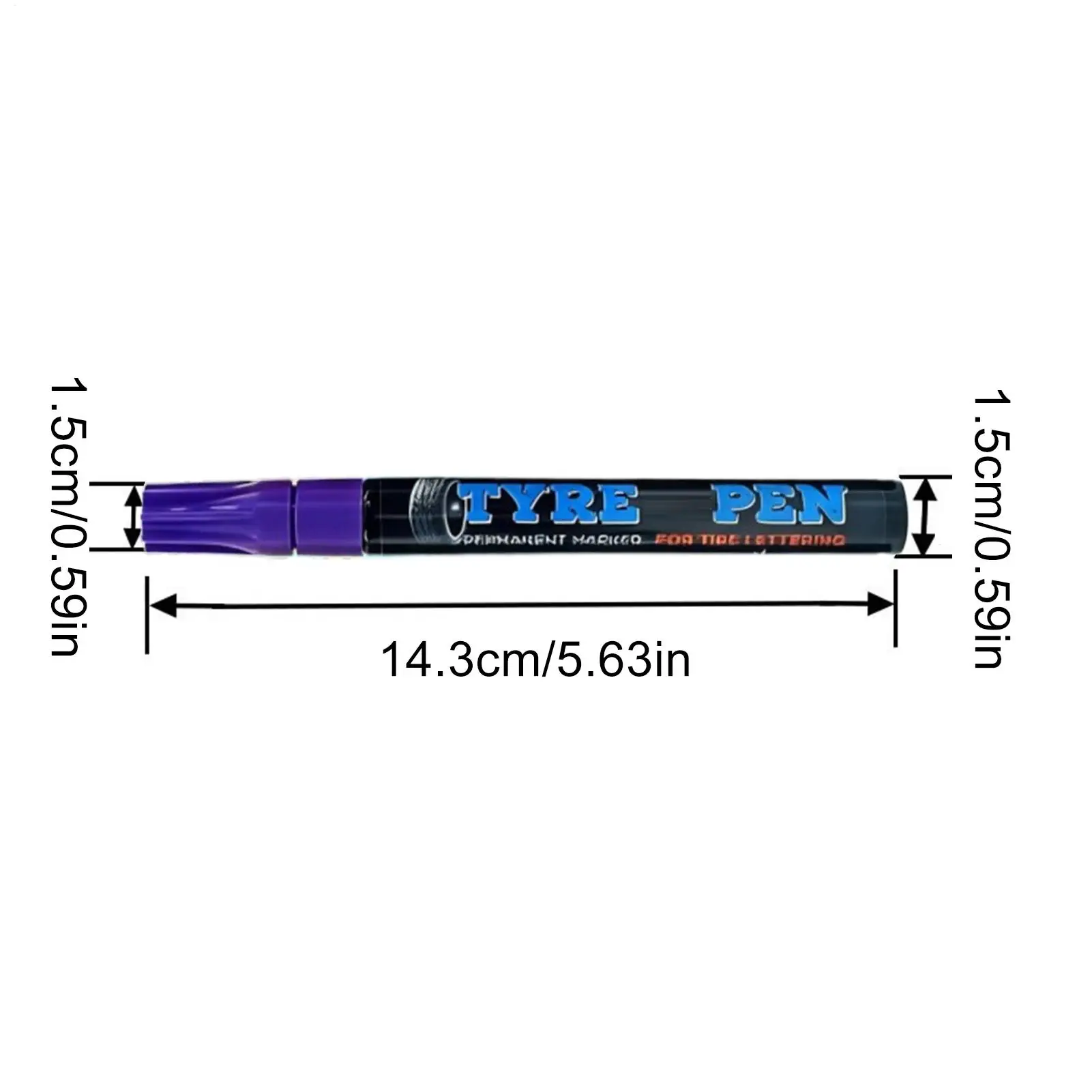 قلم طلاء الإطارات سريع الجفاف دائم قابل للمسح غير يتلاشى الإطارات ماركر عجلات السيارة حروف قلم جاف للرسم للدراجات النارية