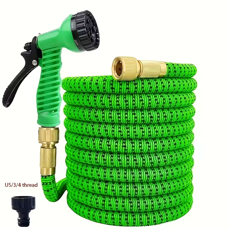 Manguera de jardín Flexible, tubo de riego de jardín, doble látex, alta presión, lavado de coches, suministros de riego