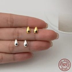 La Monada Water Drop Stud Earrings 925 Sterling Silver Cute Small Elegant 925 Silver Earrings For Women Silver Girls Student