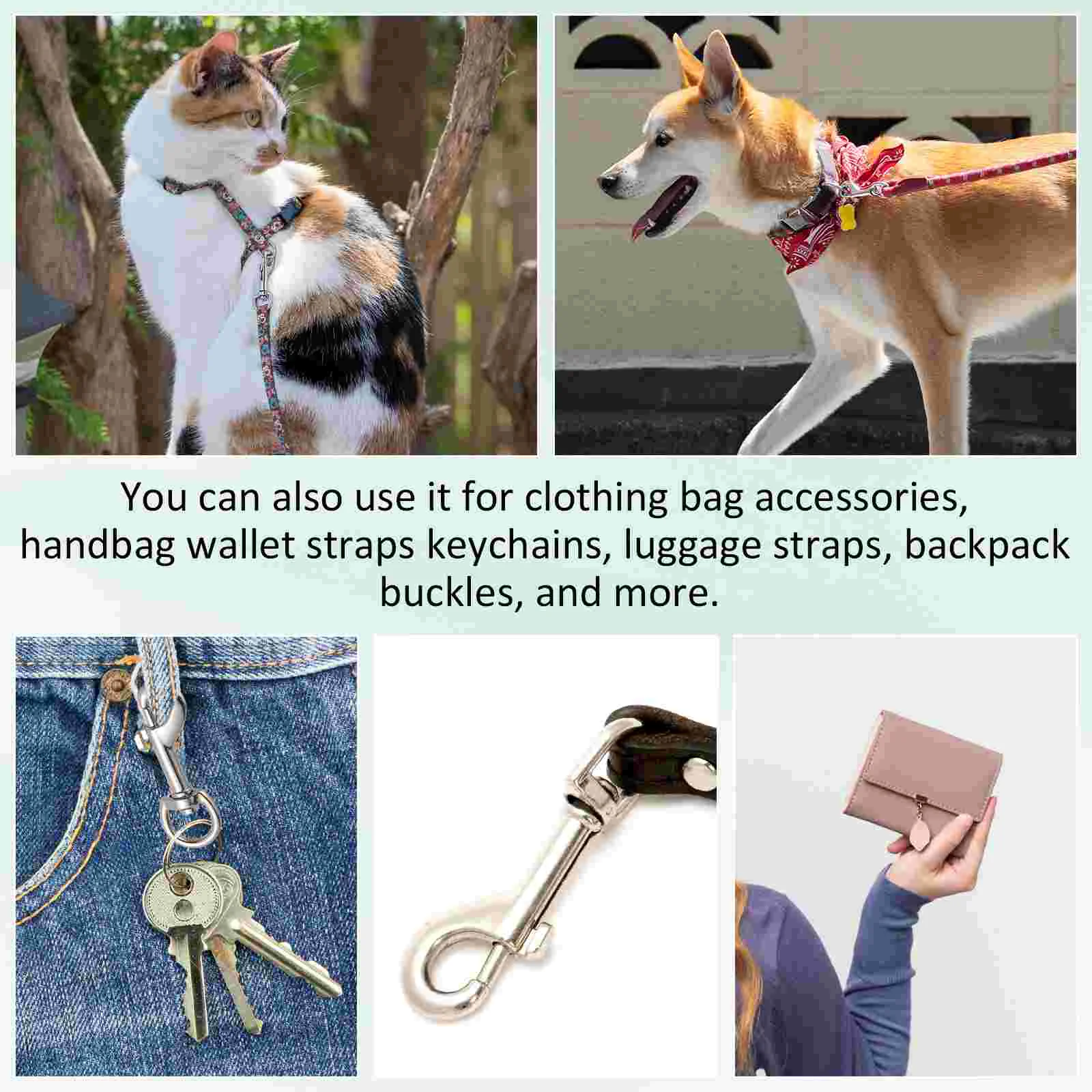 24 Stuks Hond Knop Lock Lanyard Snap Sluiting Huisdier Aangelijnd Haken Enkele Duiken Automatische Gesp Draaibare Zinklegering Clip Band klemmen