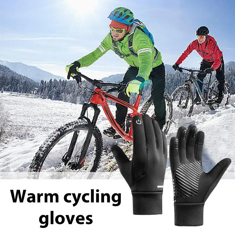 Waterdichte Winterhandschoenen Winddicht Scherm Touch Wanten Winter Ski Handschoenen Koude-Bestendige Full Finger Motorhandschoenen