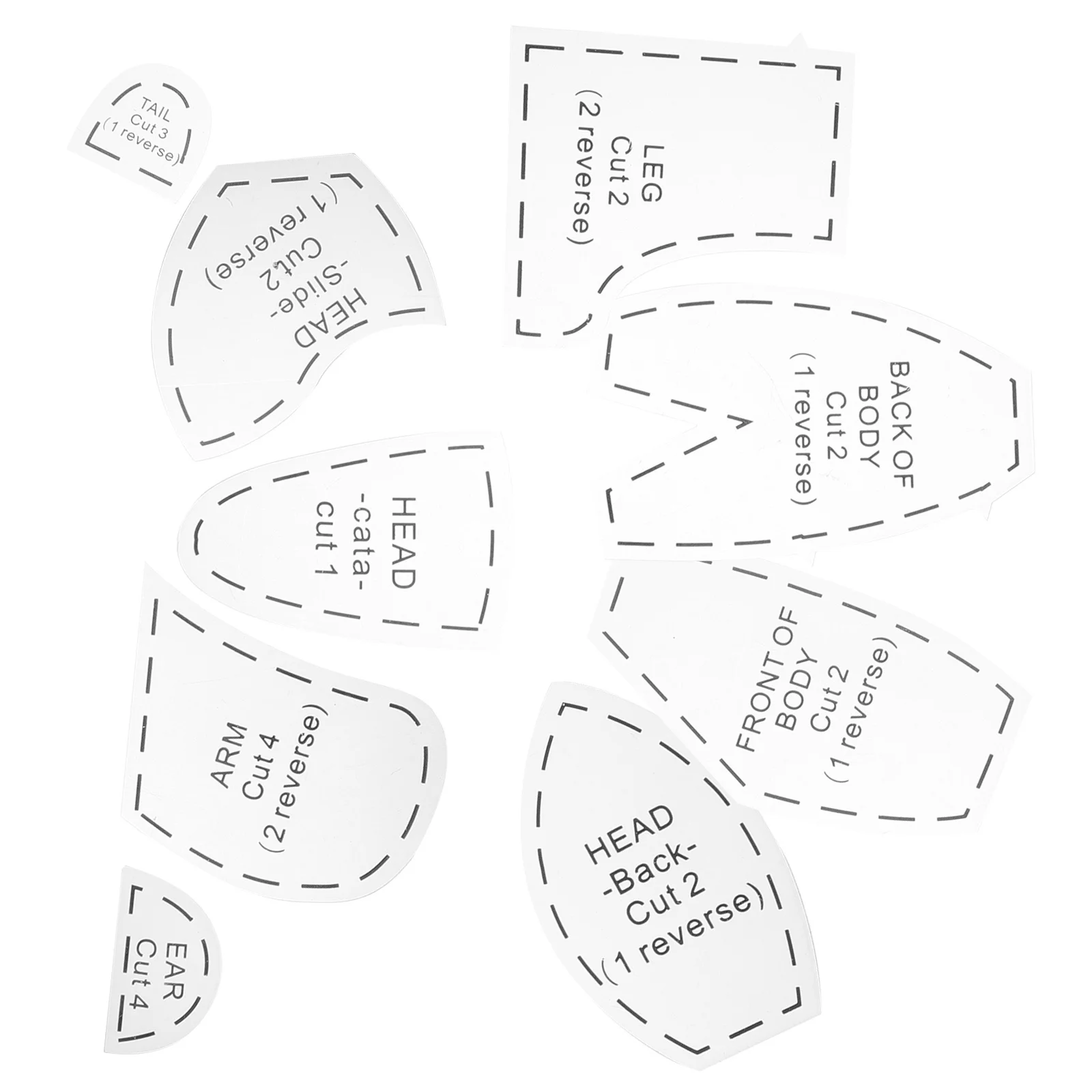 

10Pcs Memory Bear Template Ruler Multi Use Sewing Craft Template for Quilting Rulers and Templates Beginners Easy Projects