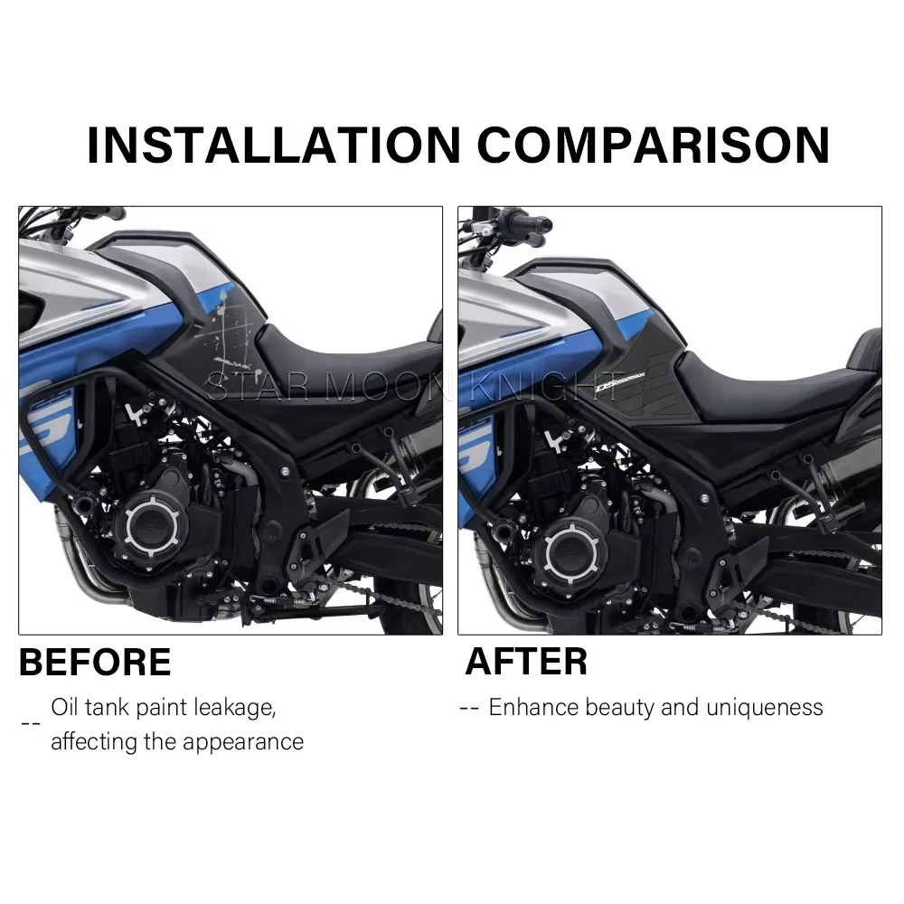 Naklejka antypoślizgowa na bak motocyklowy do Loncin Voge DS 525 DS525X 2023- 525DS, ochraniacz na zbiornik paliwa, akcesoria motocyklowe