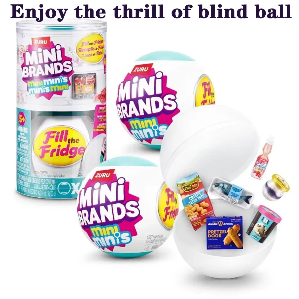 Mini Brands Fridge Ball Blind Box Mini Trinkets Series Shaped Collectible Toy Snack Drink Ornaments Rich Assortment Mixed Styles view 5