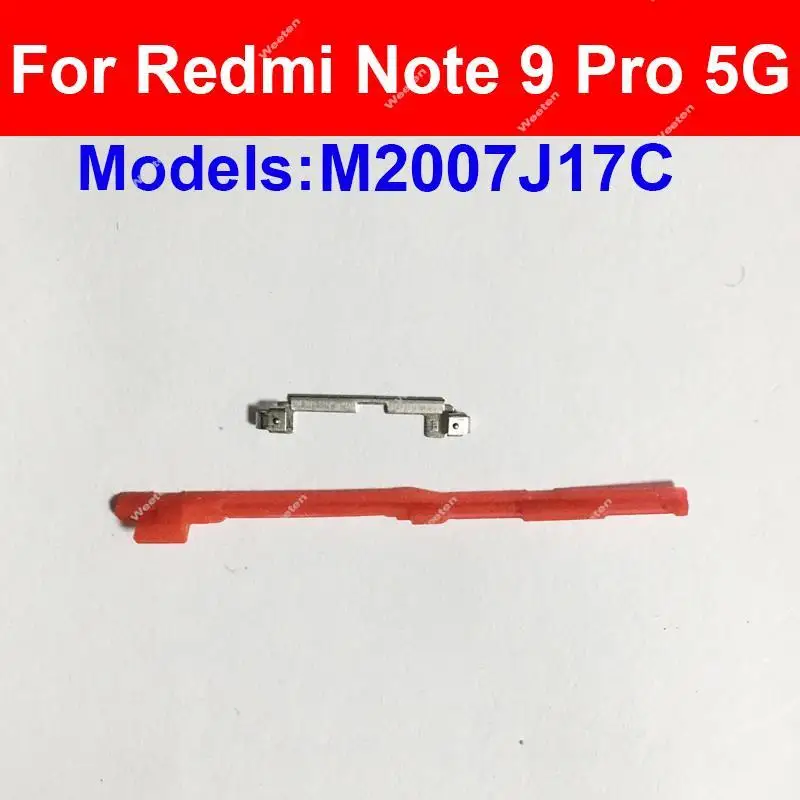 Power Volume Key Buckle For Xiaomi Redmi K20 K30 Pro Note 7 8 9 Pro Note 8T 9S 5G Side Button Power Volume Bracket Snap Gasket