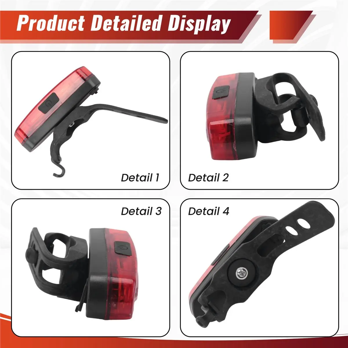 

USB перезаряжаемый задний фонарь для велосипеда, светодиодный предупреждающий задний фонарь для велосипеда, IPX6, водонепроницаемый для шлема