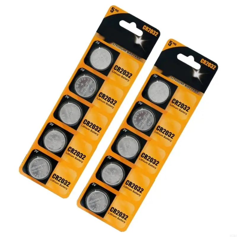 H7BE 5/10pcs CR2032 Button Cell Battery 3V كثافة طاقة عالية للإلكترونيات