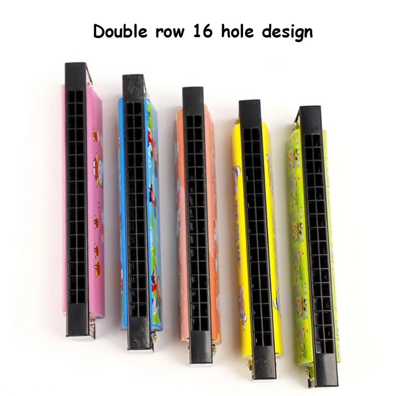 Lot 20 Harmonicas Enfants 16 Trous – Harmonica Dessins Animés Colorés, Instrument Débutant Cadeau Anniversaire Vacances