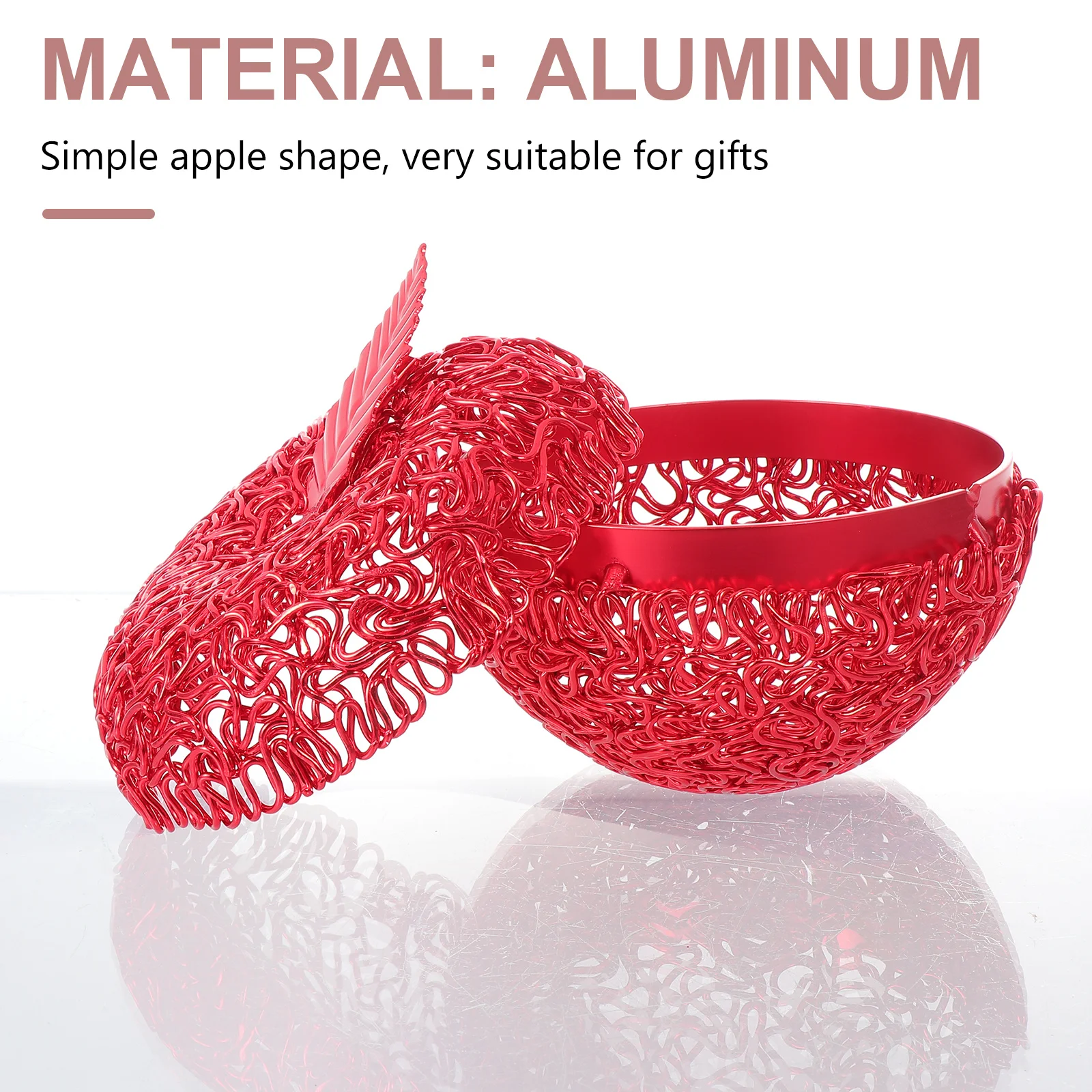 جوفاء خارج التفاح على شكل جرة الفواكه المجففة الحلوى صندوق تخزين عيد الميلاد سطح المكتب الزينة صندوق تخزين جرة الحلوى سطح المكتب تزين