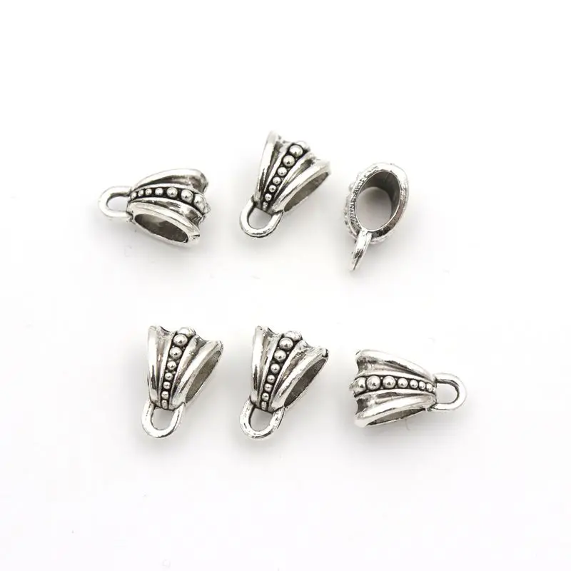 30 pcs Tibeten Silver Seed Shape Retro Big Hole Beads Slide Connector Charms For Jewelry Making Findings Wholesale Accessories