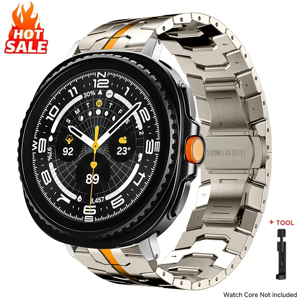 Cinturino in acciaio inossidabile per Samsung Galaxy Watch 8 40mm 44mm Ultra 2 Correa cinturino per Galaxy Ultra 47mm/8 cinturino classico