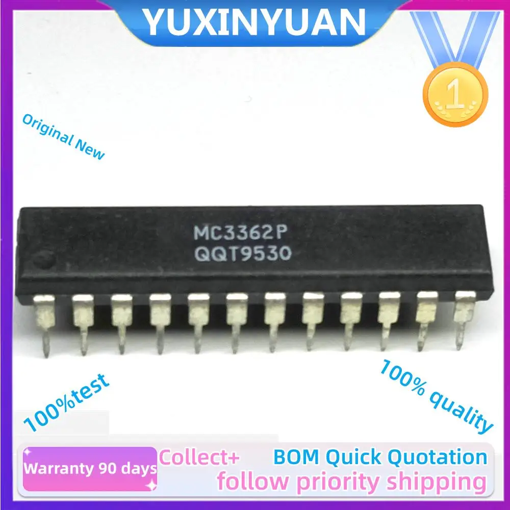 10PCS/lot 100%New Origianl MC3362P MC3362 double frequency FM receiver chip DIP24 encapsulation can play IC In Stock