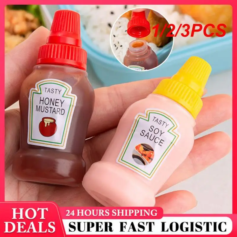 1/2/3PCS Squeeze Sauce Bottle For Seasoning Convenient Polychromatic Squeeze Bottle Plastic Condiment Dispenser