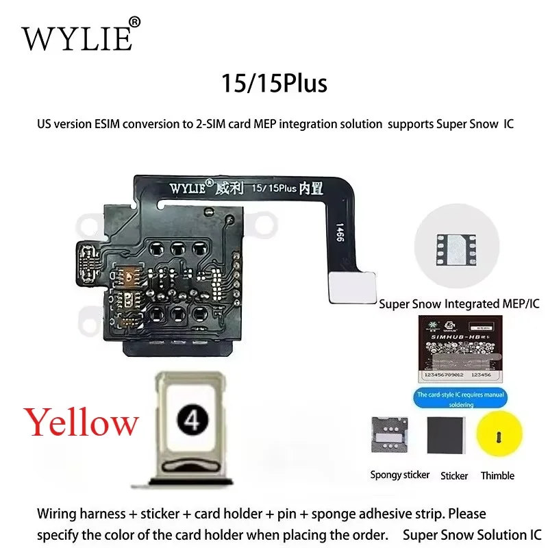Solución de conversión de ESIM a doble SIM para iPhone 15 Plus, integración MEP, soporte Super Snow IC, reparación de iPhone 5