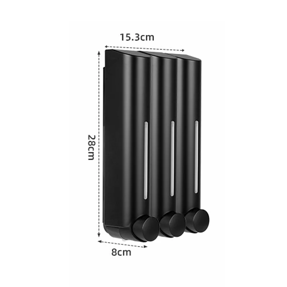 350ml Wall-Mounted Shampoo & Conditioner Dispenser: Easy Install, Large Capacity For Bathroom Shampoo & Conditioner Dispenser