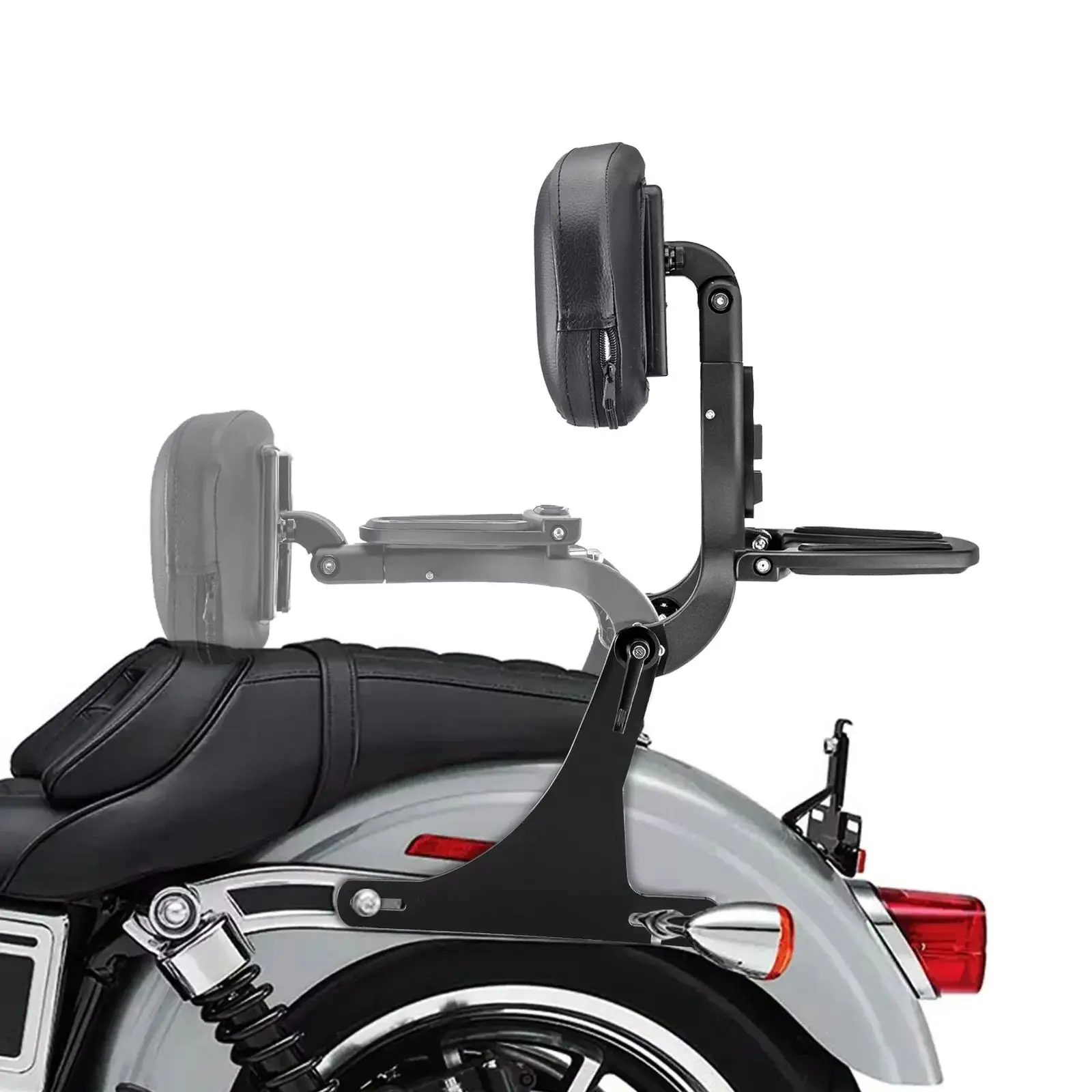 Multi Puporse Regulowane składane oparcie Sissy Bar Pasuje do Dyna Street Bob Low Rider Super Glide Wide Glide FXDB FXDL 2006-2017