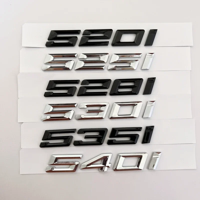 Car 3D ABS Trunk Letters Logo Badge Emblem Decal Sticker For BMW 5 series 520i 525i 528i 530i 535i 540i E39 E60 E61 F10 F11 G30