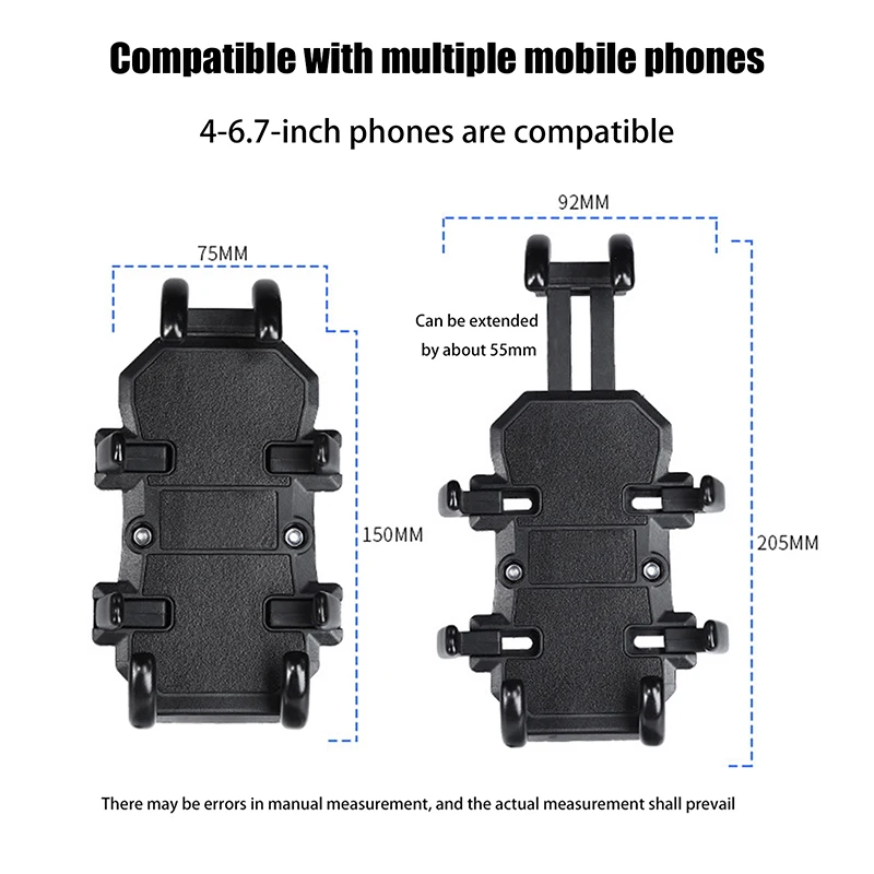 

360 Rotatable Adjustable Mobile Phone Bracket Motorcycle Electric Vehicle Riding Takeaway Navigation Bracket