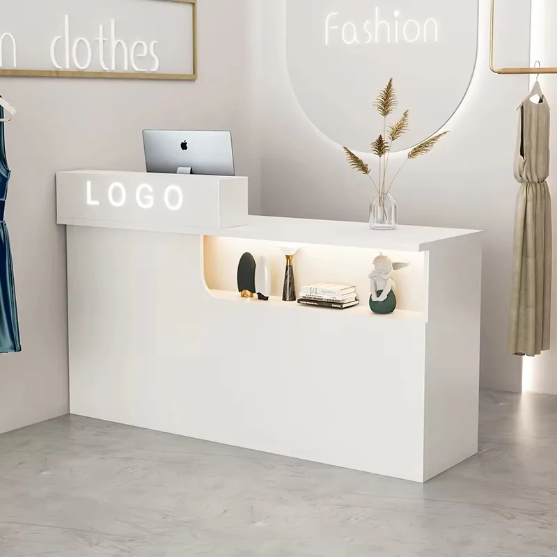 Wood Modern Reception Desks Small Design Storage Modern White Reception Desks Drawer Classic Mostrador Recepcion Furniture