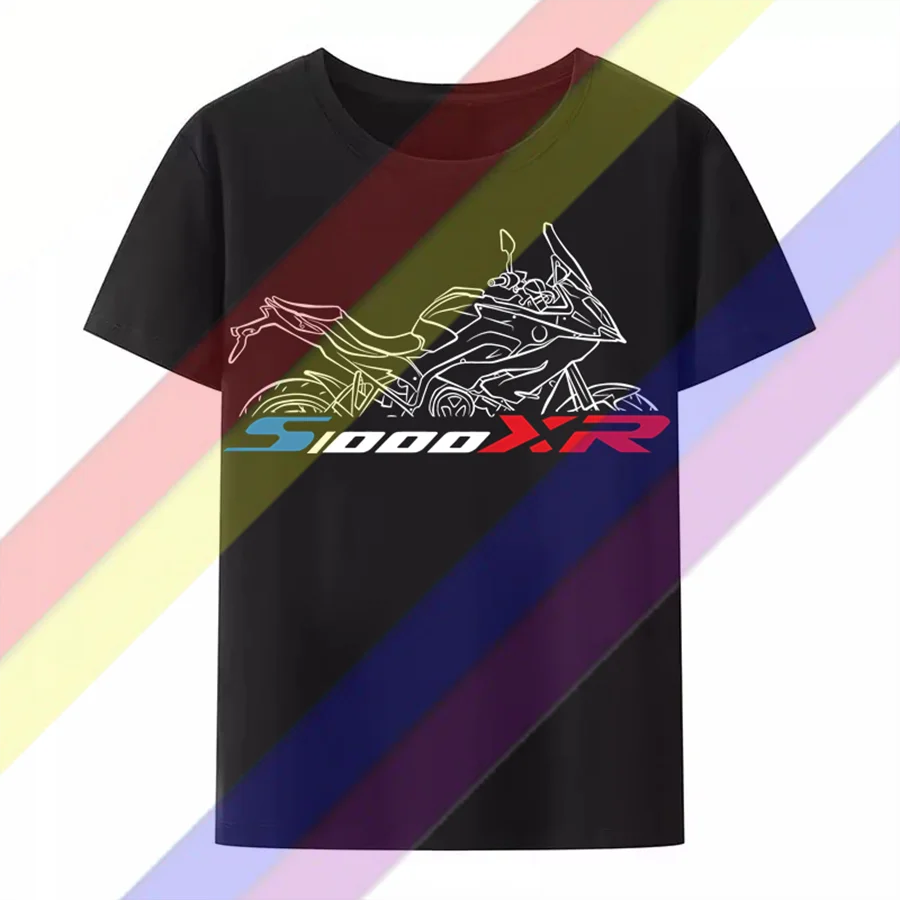 2024 New Summer Men's Casual S1000XR, Sports Motorcycle Rider Motorcycle T-shirt 100% Cotton S-3XL Cool T-shirt