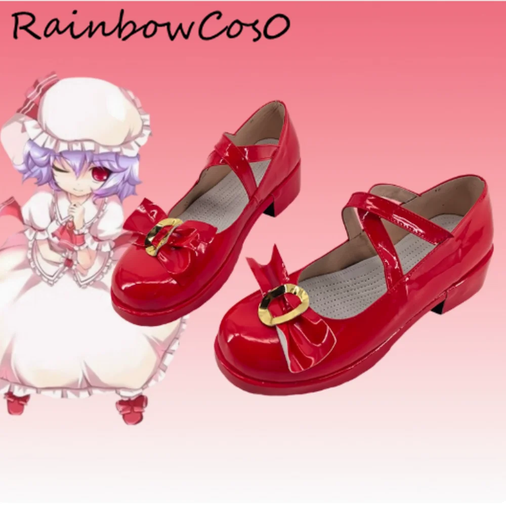 Remilia Scarlet Touhou Project Cosplay Sapatos Botas Jogo Anime Festa Halloween RainbowCos0 W4894