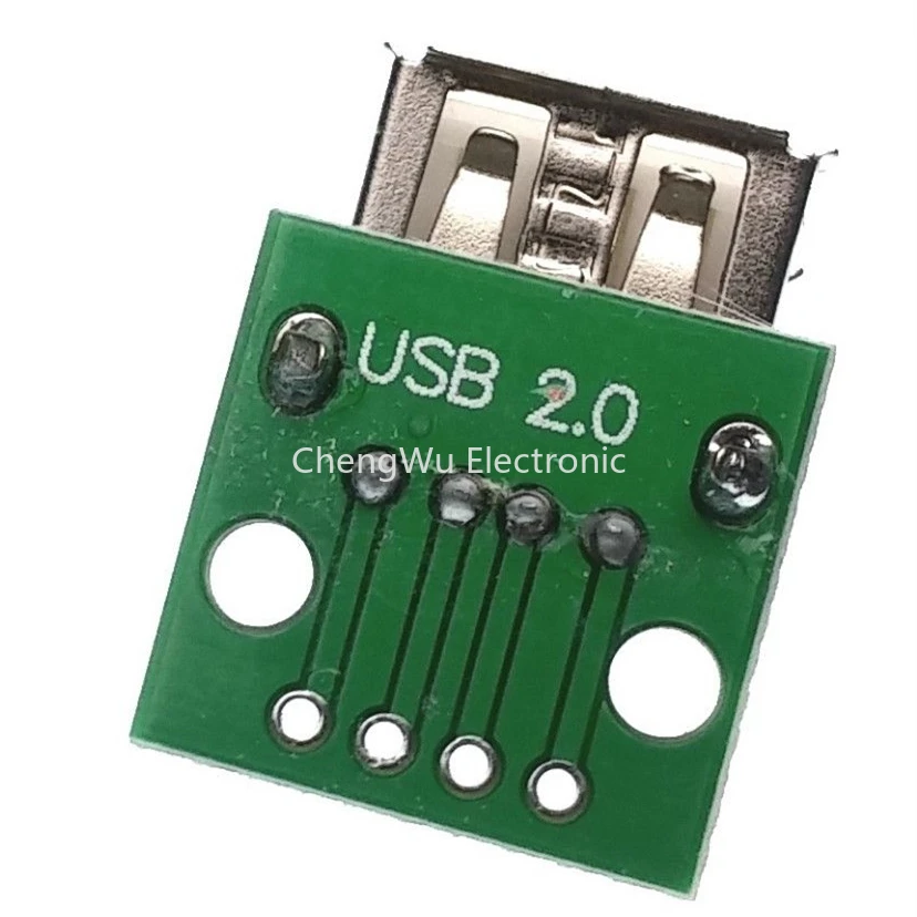 10 قطعة لتقوم بها بنفسك USB 2.0 أنثى إلى 4P DIP التبديل 2.54 مللي متر لوحة دارات مطبوعة محول محول لموصل اردوينو