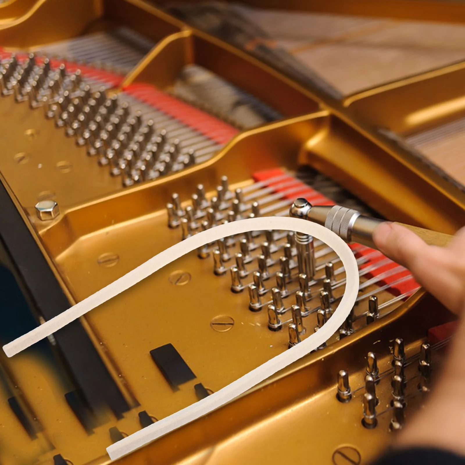 

Professional Piano Tuning Kit with Felt Strip for Sound Control Beige Wool Mute Rail Quiet Environment Compatible All Models