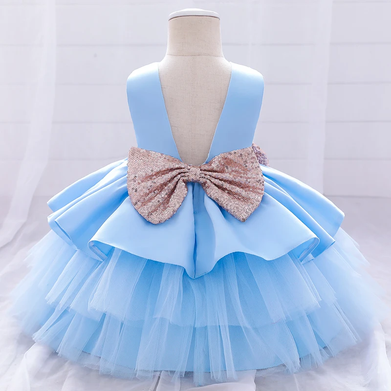 Vestido de flores Infantil para niña, ropa de Navidad para fiesta de primer cumpleaños, boda, tutú de encaje, disfraz de princesa para bebé, 2024