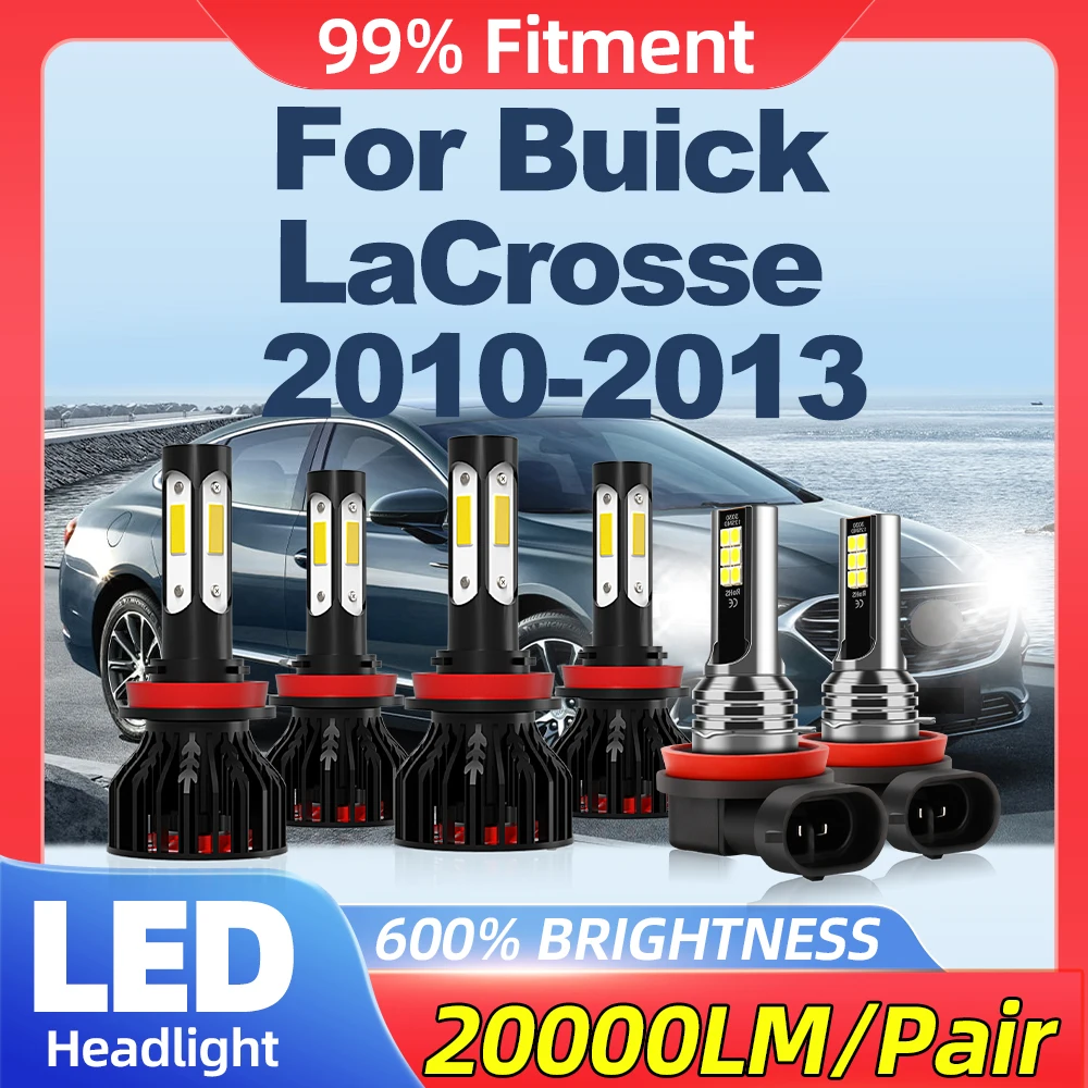 

60000LM Turbo LED Lights 360W Auto Head Lamps 12V Car Headlight Bulbs With Fan 6000K 12V For Buick LaCrosse 2010 2011 2012 2013