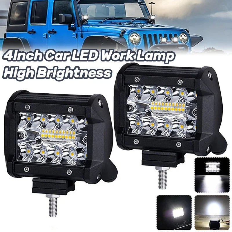 

4 Inch Motorcycle LED Spotlight 12V 24V For Off Road 4x4 Truck SUV ATV Tricycle 3 Wheeler E-bike White Light Auxiliary Fog Lamp