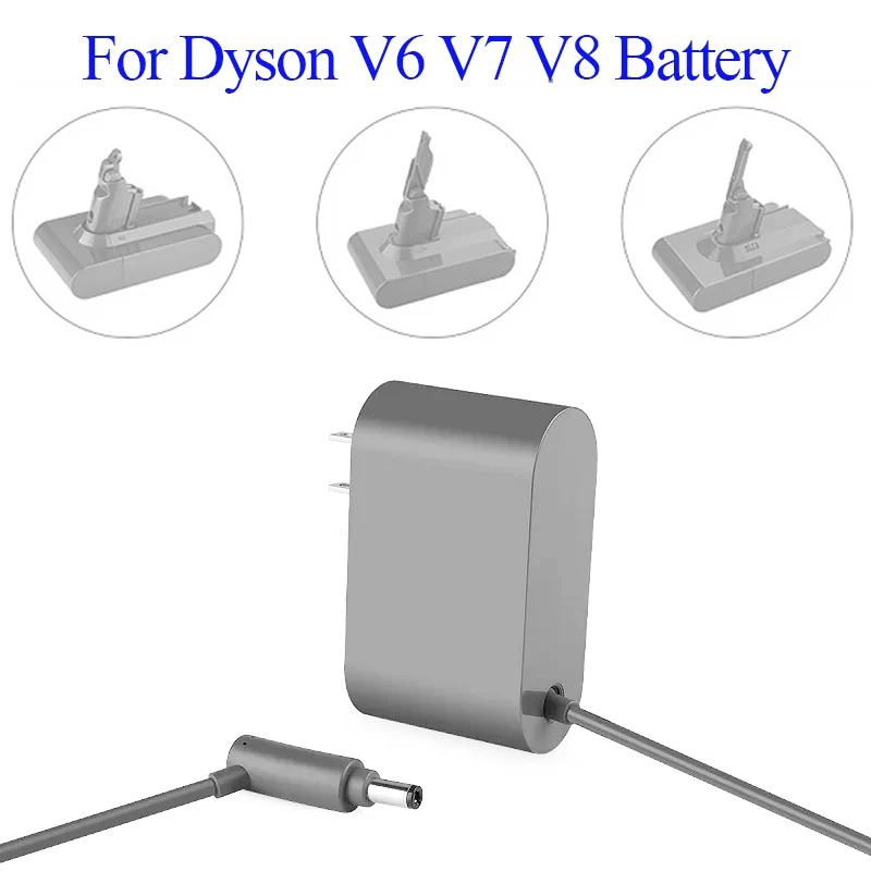 For Dyson V6 V7 V8 Vacuum Cleaner Charger Adapter Replaceable Parts Lithium Ion Battery Power Supply Cord