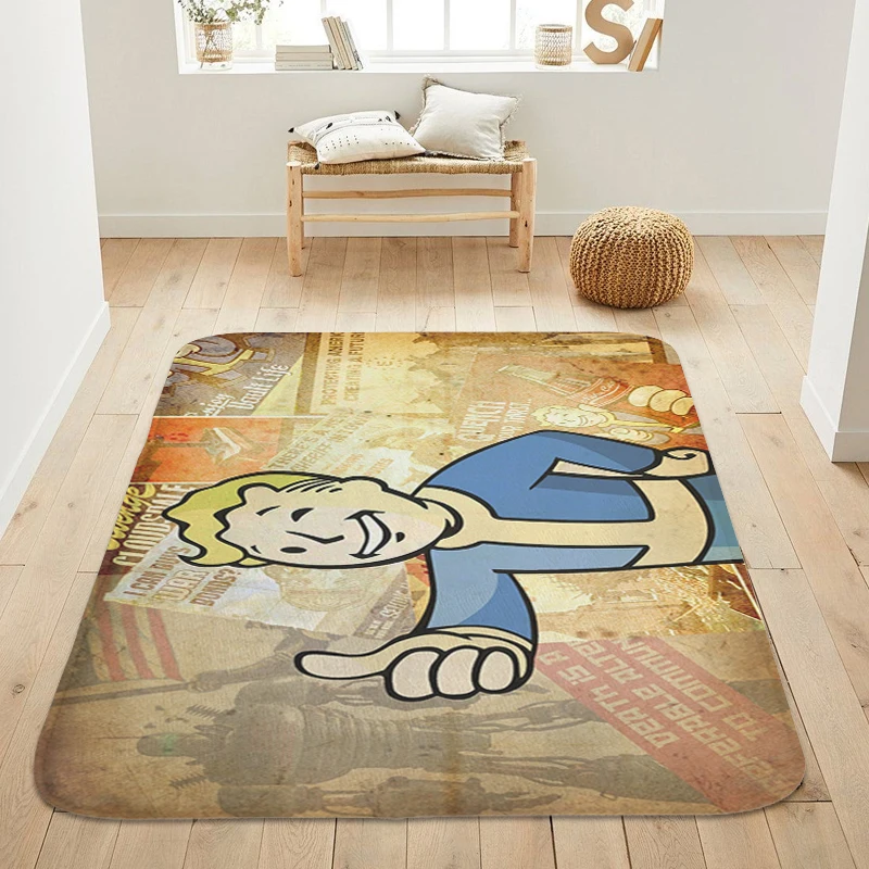 Bathroom Foot Mat Non-slip D-Fallouts Living Room Floor Carpet Kitchen Bedroom Rug Entrance Door Doormat Home Decor Items