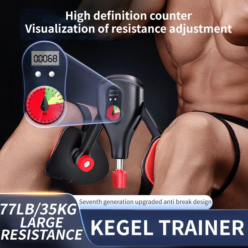 Treinador de força Kegel para exercícios musculares do assoalho pélvico de recuperação pós-parto ajustável visual para homens e mulheres para pernas finas