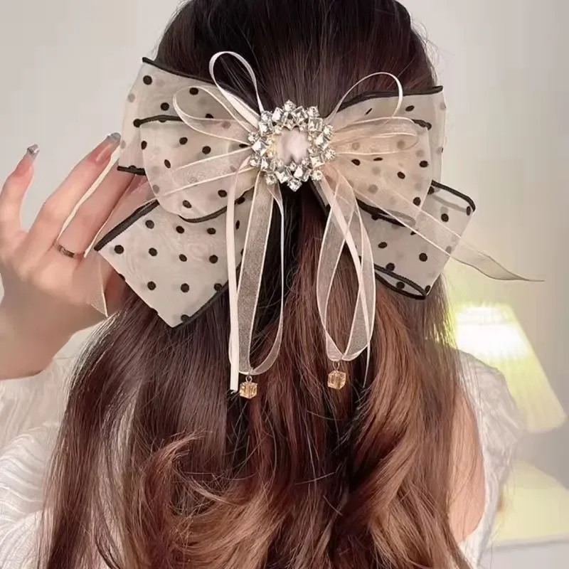 

Sweet Bow Dot Organza Hair Accessories for Women Spring Autumn Party Hairpin Barrettes Butterfly Hair Clips New Headwear