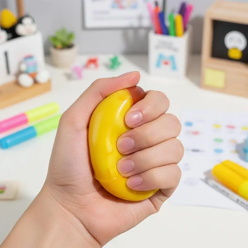 Pudding Squishy Squeeze Toys Food Design Tear Resistant Sensory Fidget Stress Relief for Office Desk Anxiety Calming