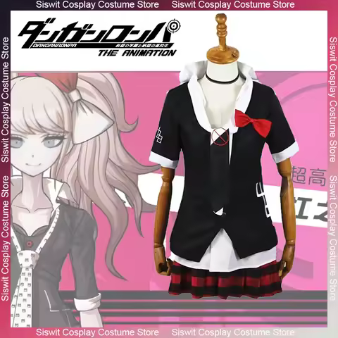 Anime Danganronpa Enoshima Junko Cosplay Costume School JK Uniform Cafe Work Clothes Lolita Halloween Carnival Party Dress Women